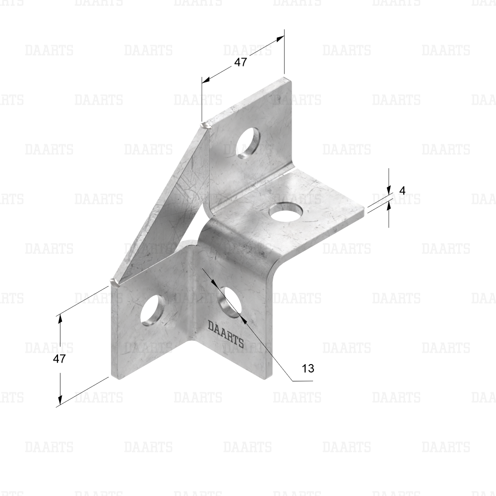 с размерами  Уголок монтажный универсальный DS MQL 4900